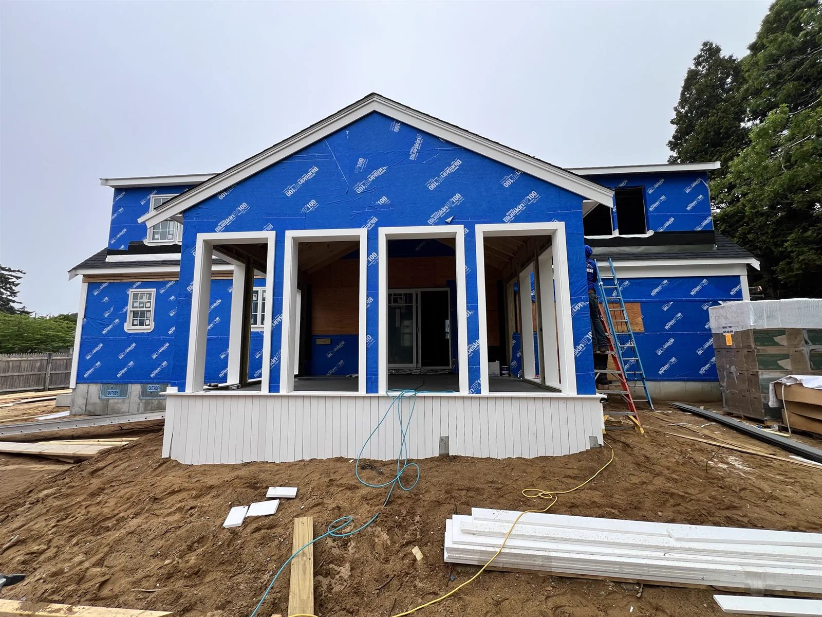 New build under construction in Harwich Port, MA